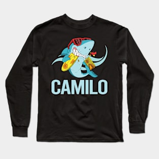 Funny Shark - Camilo Name Long Sleeve T-Shirt